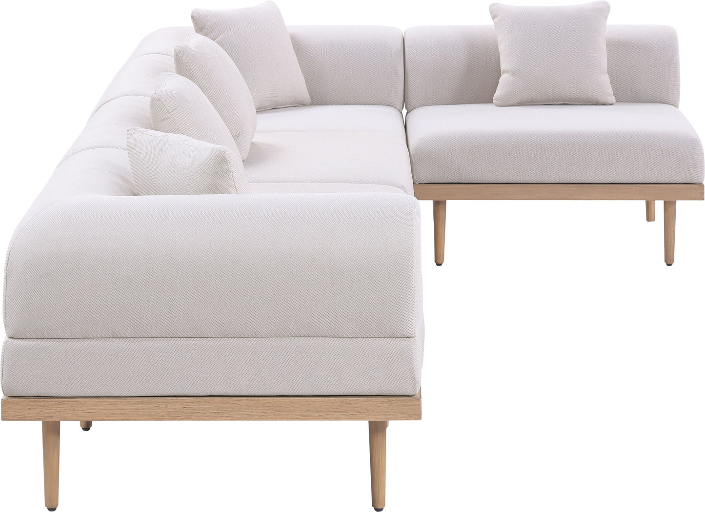 Laguna - 5 Piece 106.5" Upholstered Outdoor Patio Modular Sectional