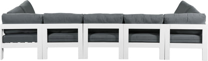 Nizuc - Outdoor Patio 7 Piece Modular Sectional With White Frame
