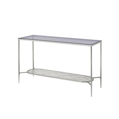 Adelrik - Sofa Table - Glass & Chrome