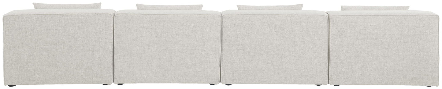 Cube - Linen Modular 4 Seat Armless Sofa