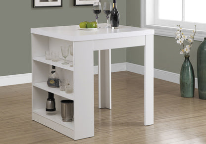 Rectangular Small Dining Table Counter Height For Dining Room - White