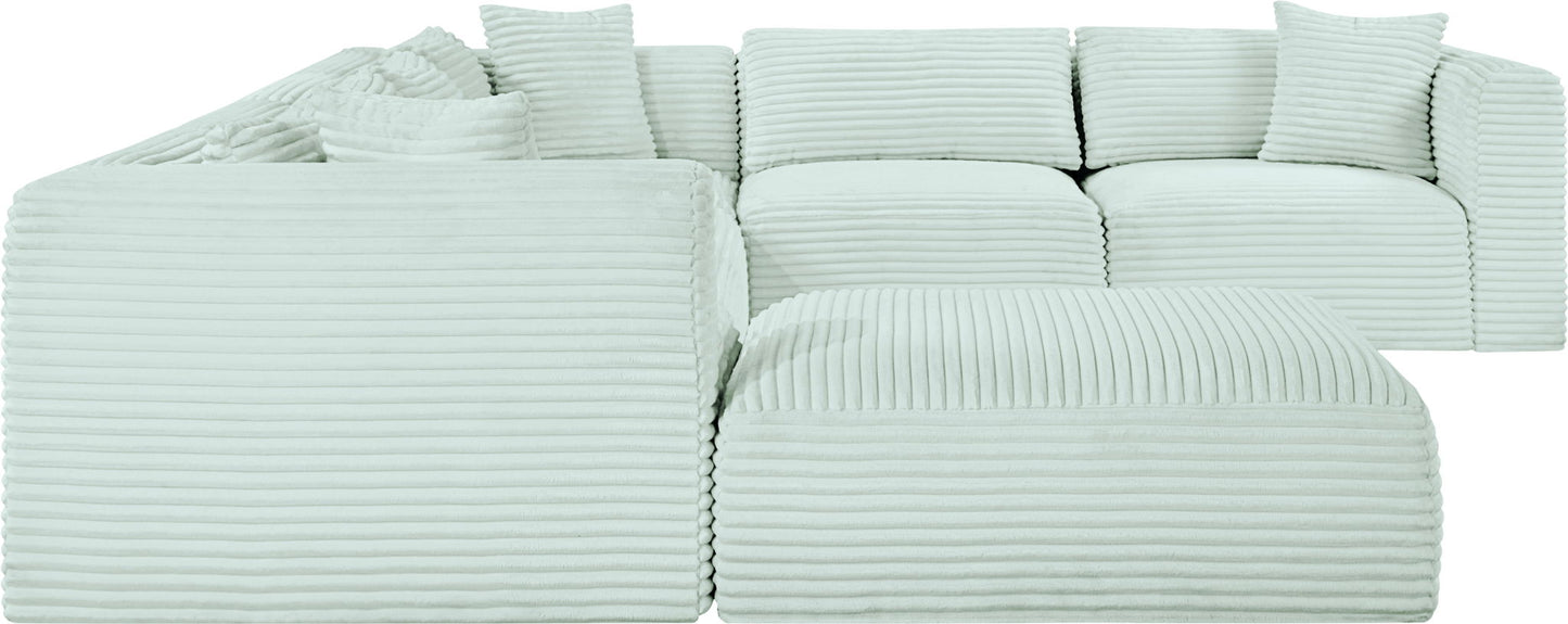 Shaggy - 7 Piece Modular U-Shaped Sectional With Ottoman