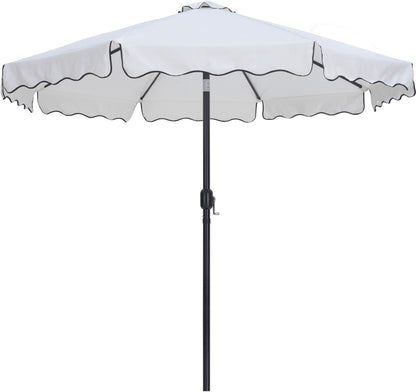 Amalfi - Aluminum Patio Umbrella - White Base / Black Pole