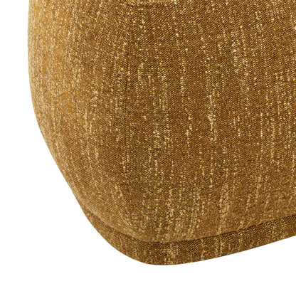 Pebble - Rounded Triangle Cocktail Ottoman - Mustard Yellow Tweed