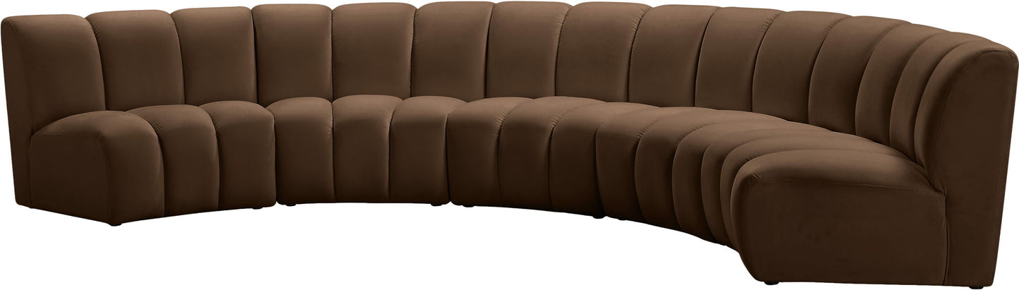 Infinity - 5 Piece Velvet Modular Sectional