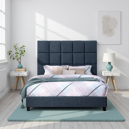 Squares Upholstered Platform Bed