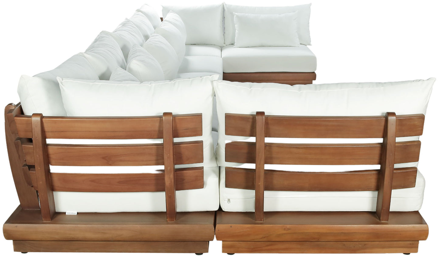 Mirella - 7 Piece Water Resistant Fabric Upholstered Outdoor Patio Modular Sectional