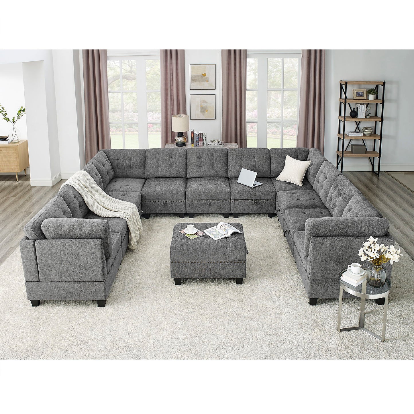Modular Sectional Sofa With Diy Combination And Storage
