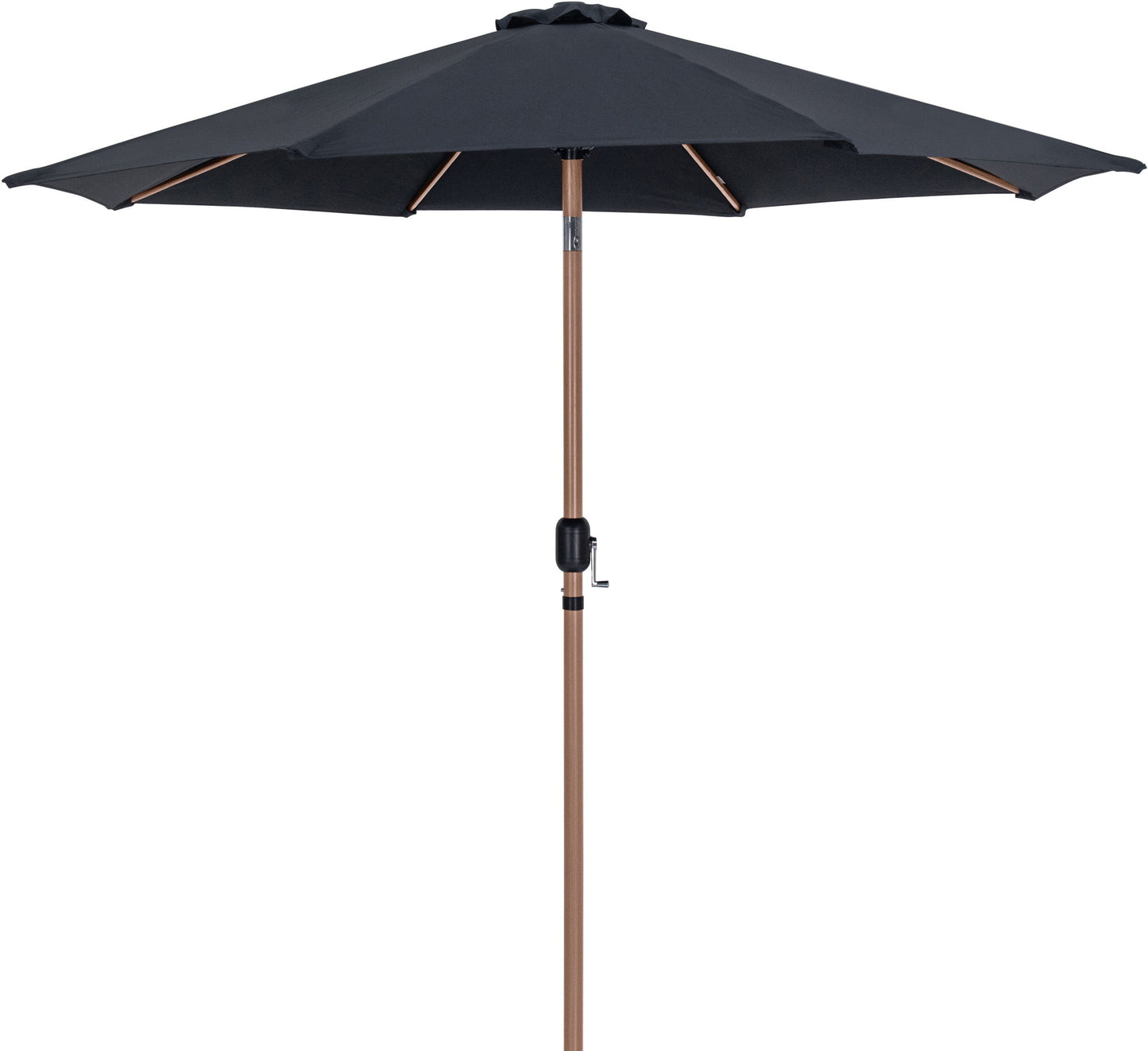 Fiji - Aluminum Patio Umbrella With Round White And Teak Base