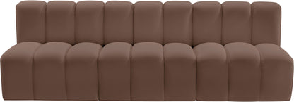 Arc - Faux Leather 3 Seats Modular Sofa