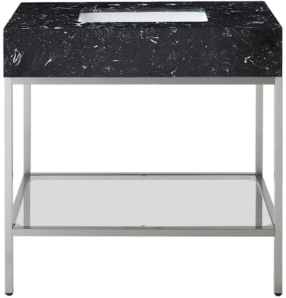 Marmo - Engineered Marble Bathroom Vanity With Chrome Base