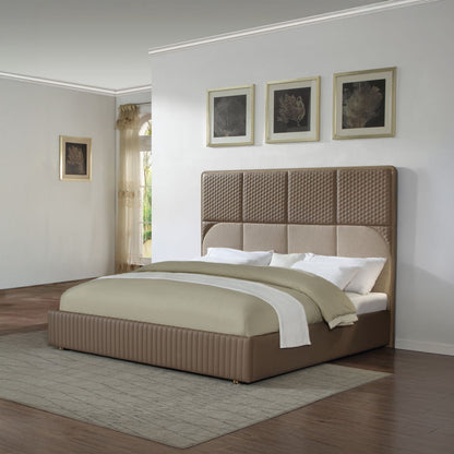Marcelino - Eastern King Bed - Brown & Beige
