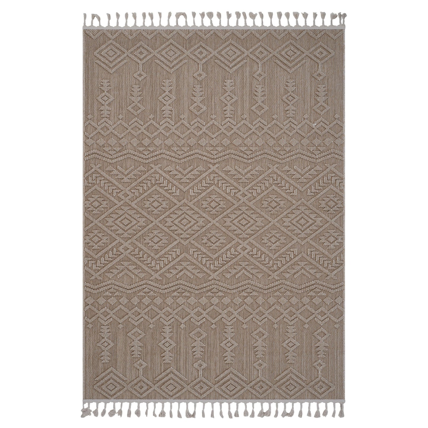 Guros - 8' X 10' Traditional Indoor / Outdoor Area Rug - Natural