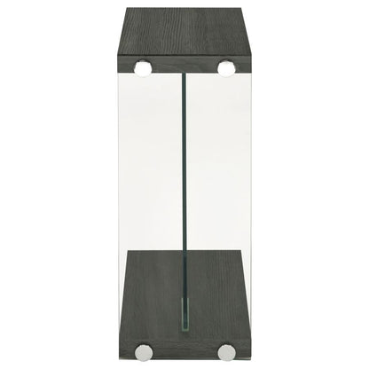 Colby - Engineered Wood C-Shaped Side Table - Weathered Gray