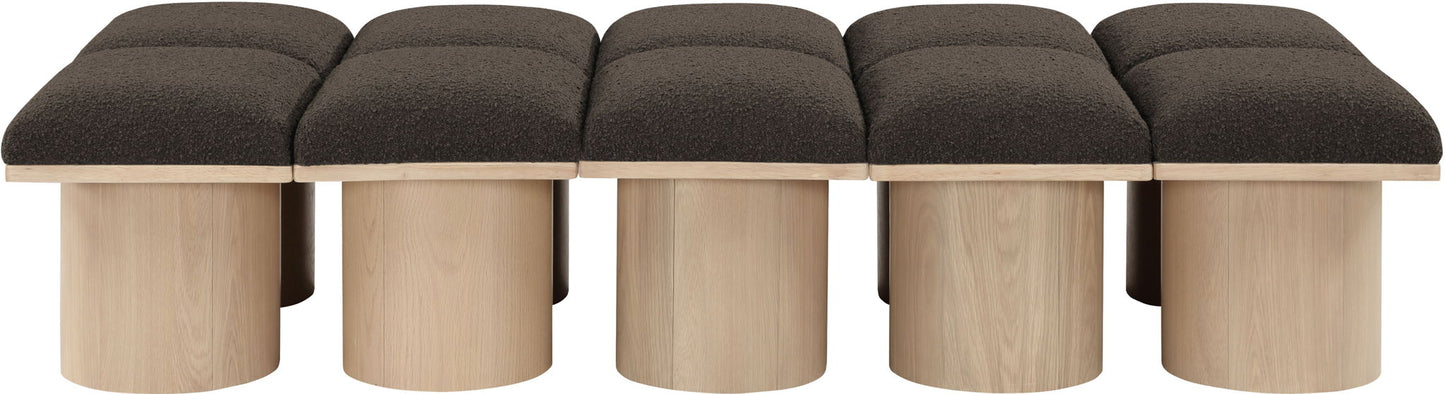 Pavilion - 10 Piece Modular Bench With Natural Base