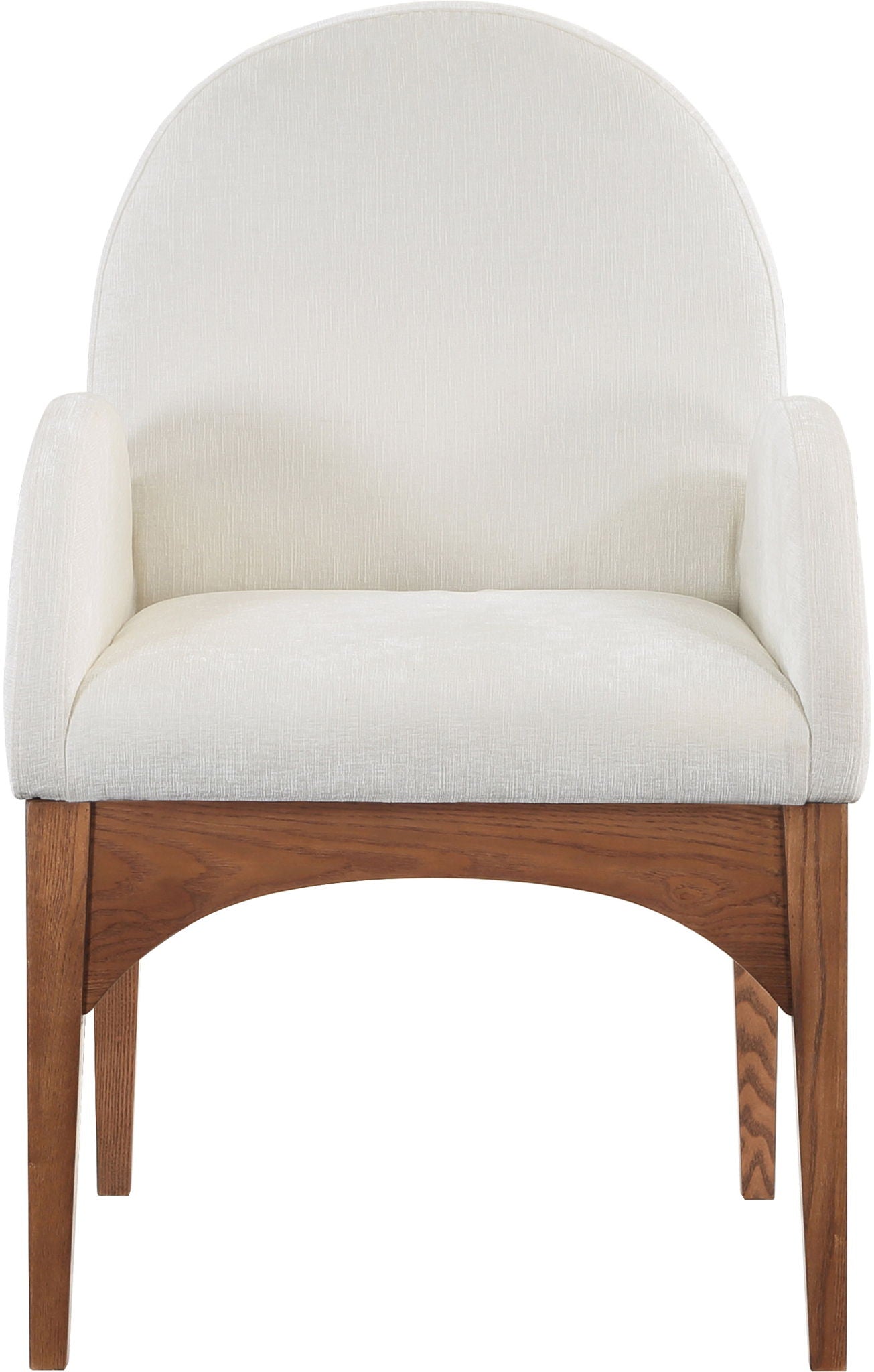 Waldorf - Chenille Dining Arm Chair With Brown Legs