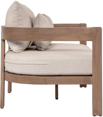 Newport - Water Resistant Fabric 65" Upholstered Outdoor Patio Loveseat