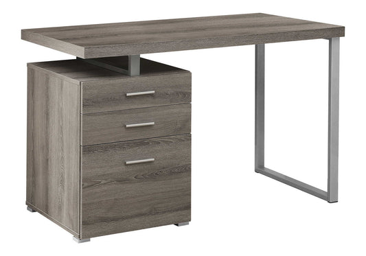 Computer Desk Left Right Set-Up Storage Drawers For Home Office - Taupe