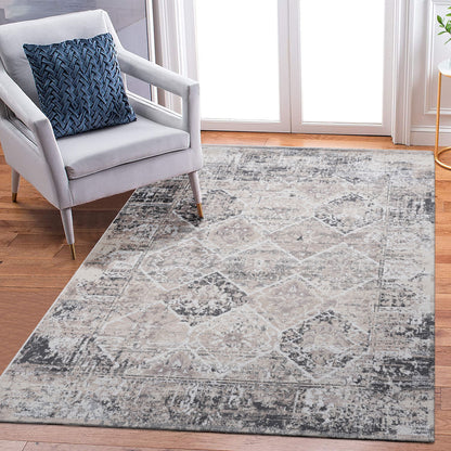 Payas - 5' X 7' Traditional Area Rug - Cream / Anthracite