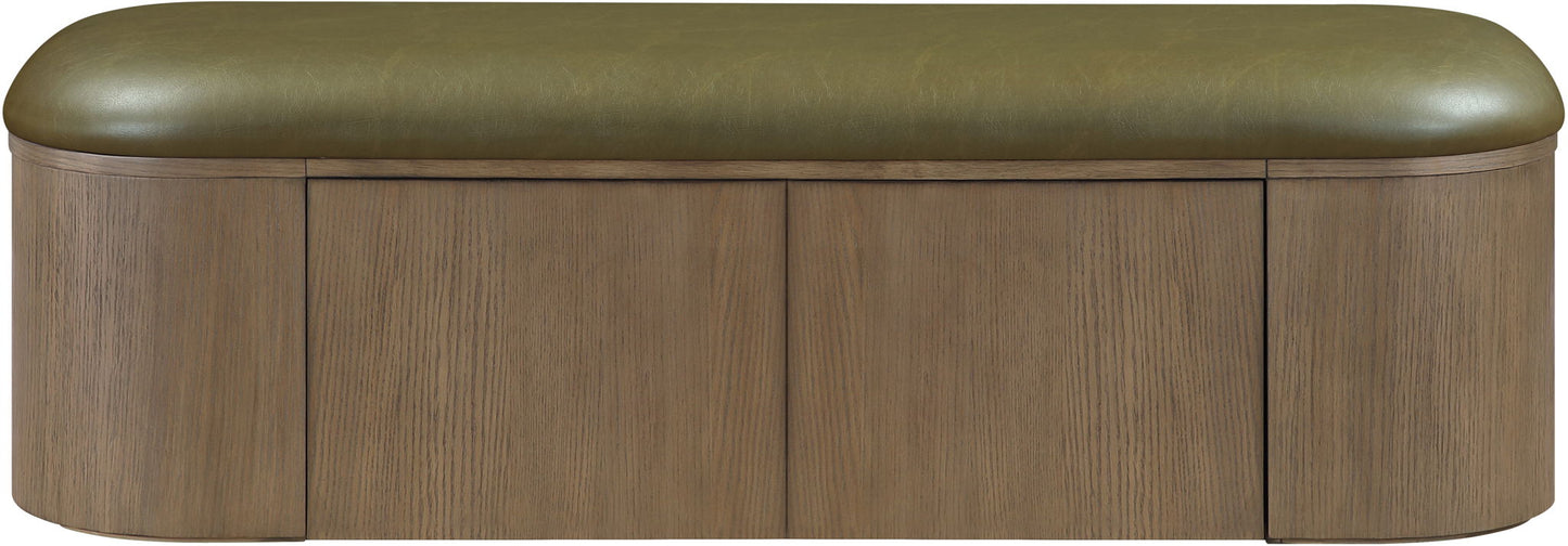 Velden - Upholstered Storage Bench With Stained Brown Base