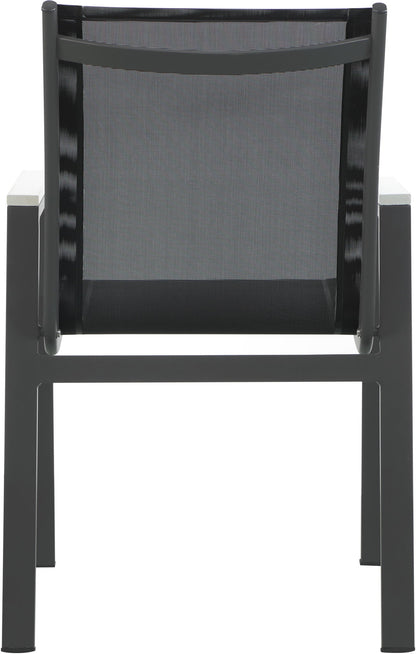 Nizuc - Outdoor Patio Dining Arm Chair With Gray Frame (Set of 2)