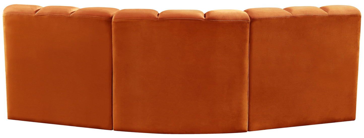 Arc - Velvet 3 Piece Modular Corner Sofa