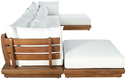 Mirella - 6 Piece Water Resistant Fabric Upholstered Outdoor Patio Modular Sectional