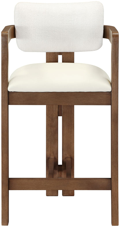 Ravina - Upholstered Counter Stool With Stained Brown Base