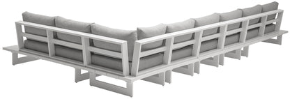 Maldives - 6 Piece Water Resistant Outdoor Patio Modular Sectional With White Base