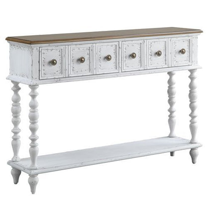 Bence - Console Table - Dark Charcoal & Antique White