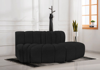 Arc - Boucle Fabric 3 Piece Modular Sofa