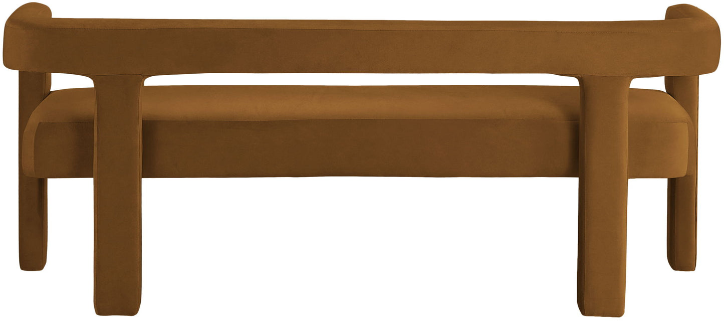 Athena - Velvet Bench - Saddle