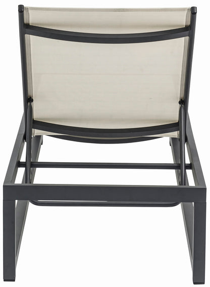 Maldives - Water Resistant Outdoor Patio Adjustable Sun Chaise Lounge Chair With Gray Base