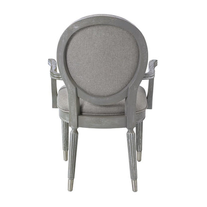Adalynn - Arm Chair (Set of 2) - Gray Fabric & Weathered Gray Oak