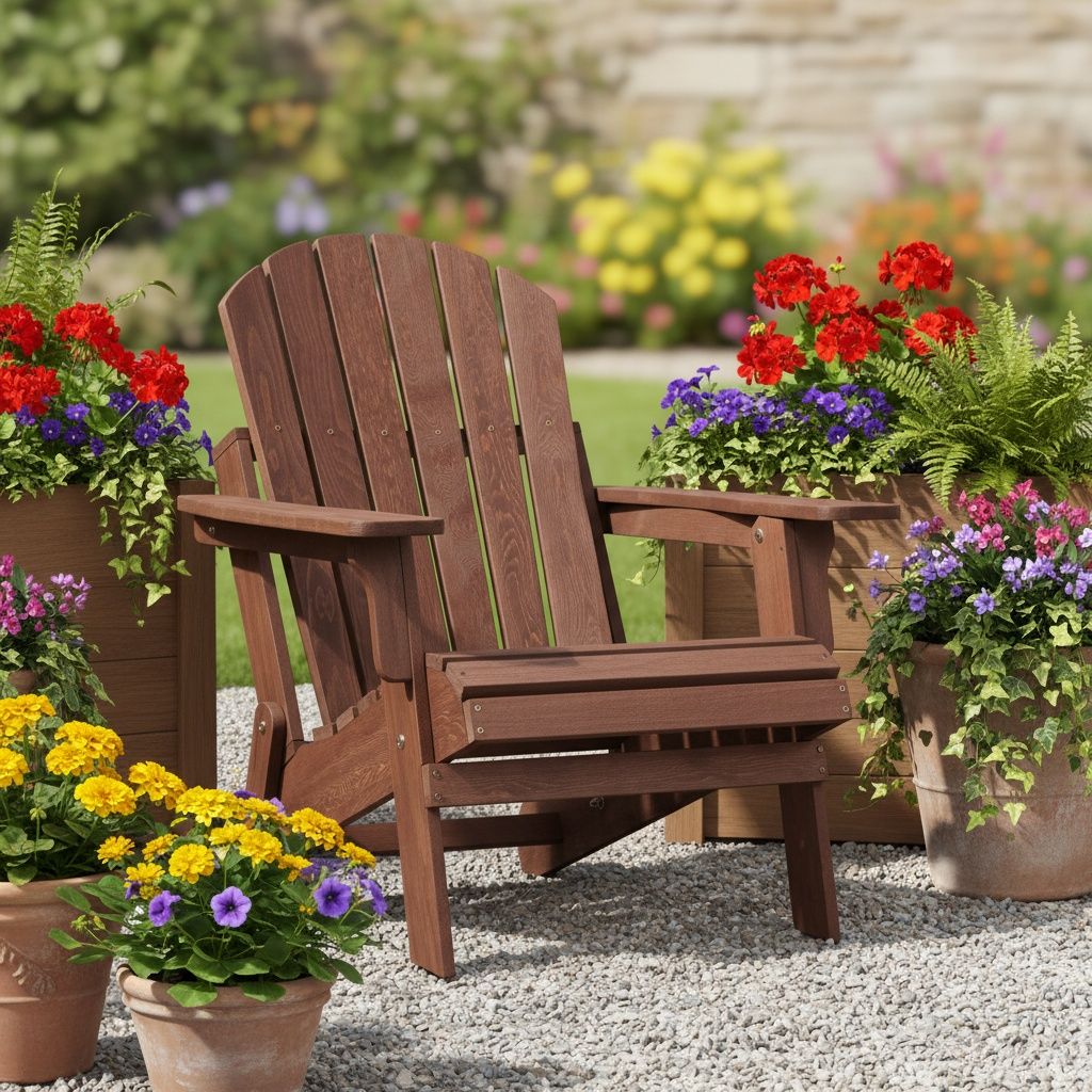 Oversize Outdoor Folding Adirondack Chair, Patio Chair For Garden