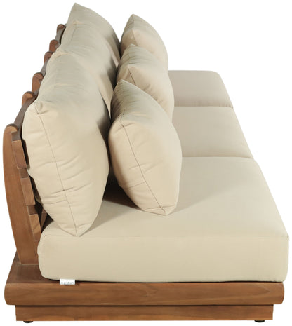 Mirella - 3 Piece Water Resistant Fabric Upholstered Outdoor Patio Modular Sofa