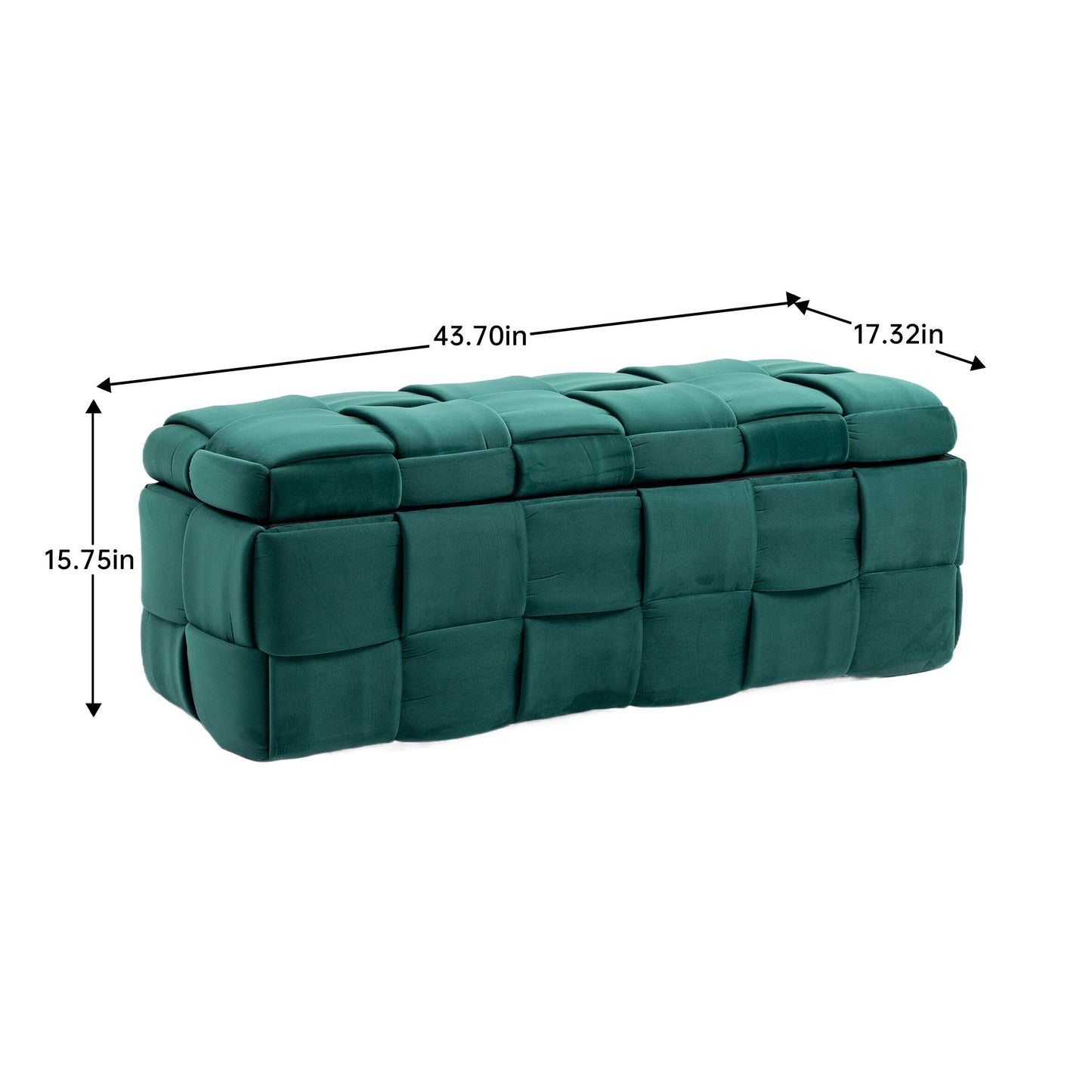 Upholstered Storage Ottoman With Safety Hinge