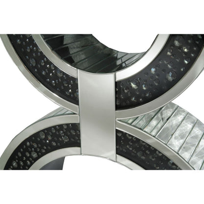 Nysa - Console Table With Faux Crystals - Mirrored