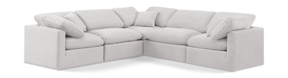 Indulge - Velvet 5 Piece Modular Corner Sectional