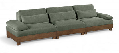 Turin - Chenille Fabric Upholstered Modular Sectional - Green