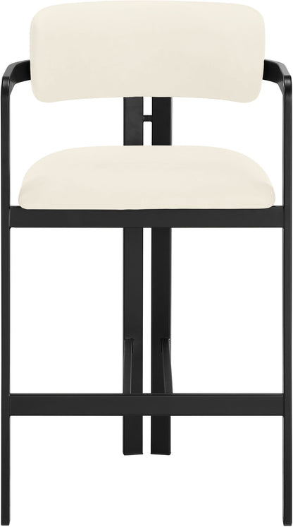 Aurum - Vegan Leather Upholstered Counter Stool With Graphite Black Base