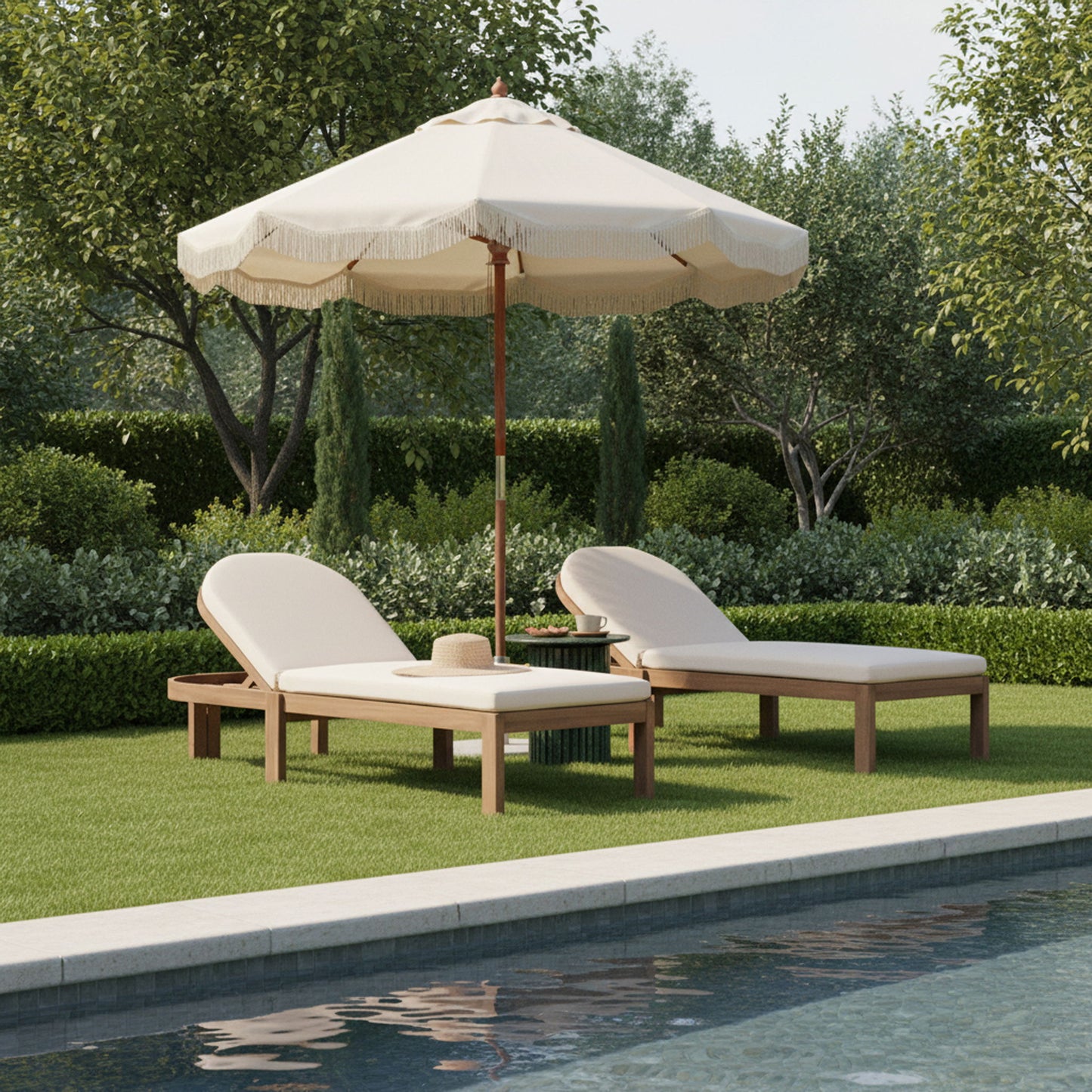 Newport - Water Resistant Fabric Upholstered Outdoor Patio Lounge Chair