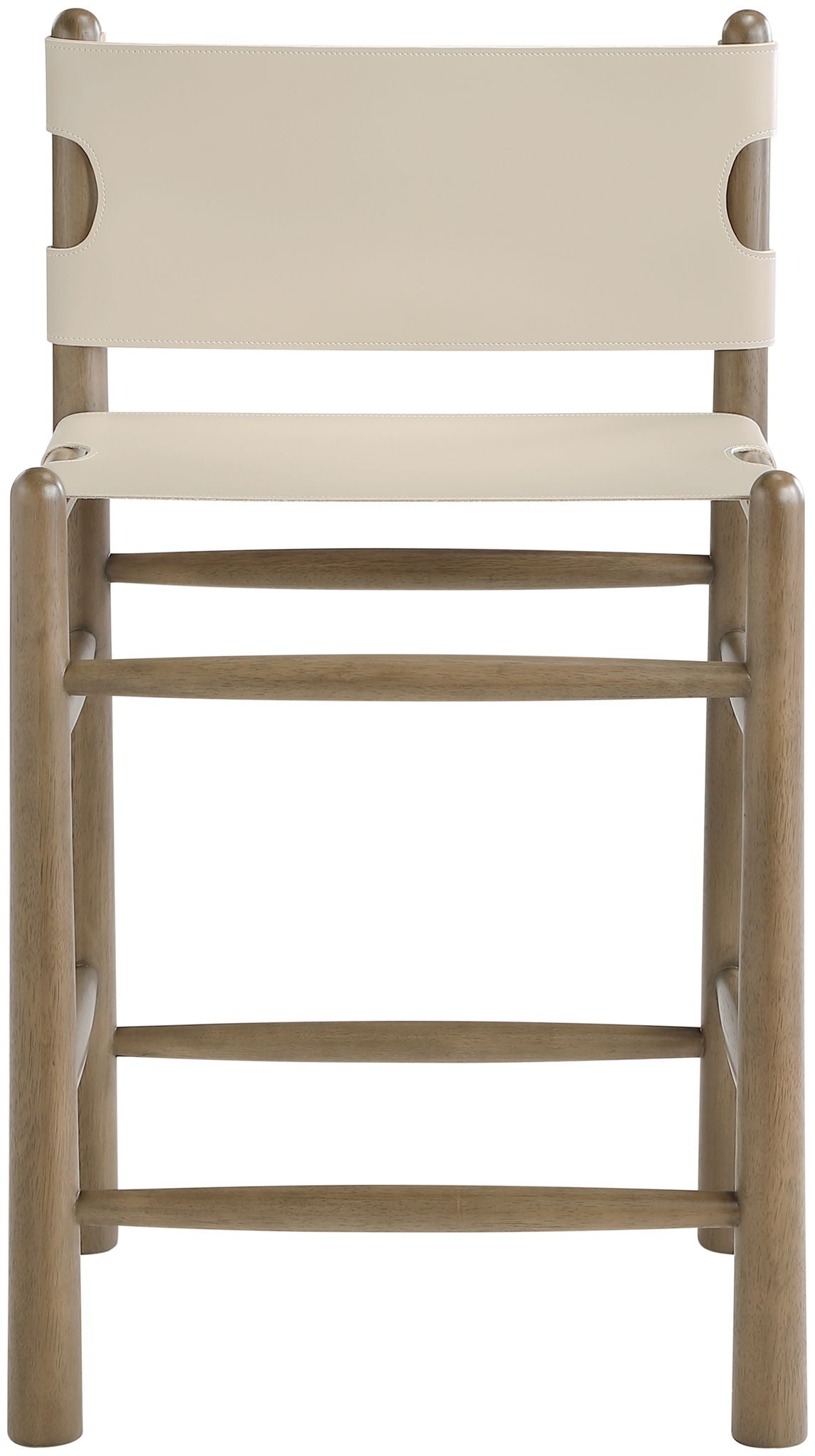 Santos - Upholstered Counter Stool With Stained Brown Base