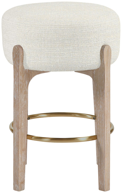 Torino - Backless Counter Stool With Brushed Natural Base (Set of 2)