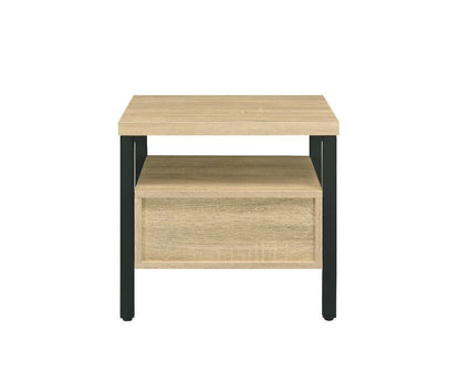 Yawan - Accent Table - Oak & Black