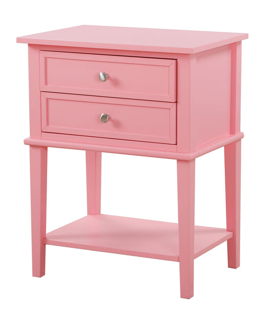Vibrant Contemporary Nightstand - Pink