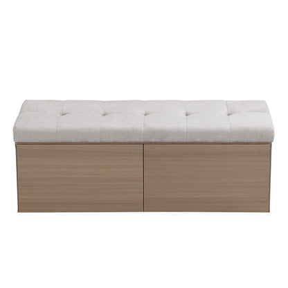 Shoe Storage Bench Entryway Shoe Cabinet Storage Ottoman With Padded Seat Cushion And Double Doors For Entryway, Hallway And Bedroom