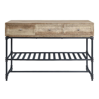 Brantley II - Sofa Table - Oak & Sandy Black
