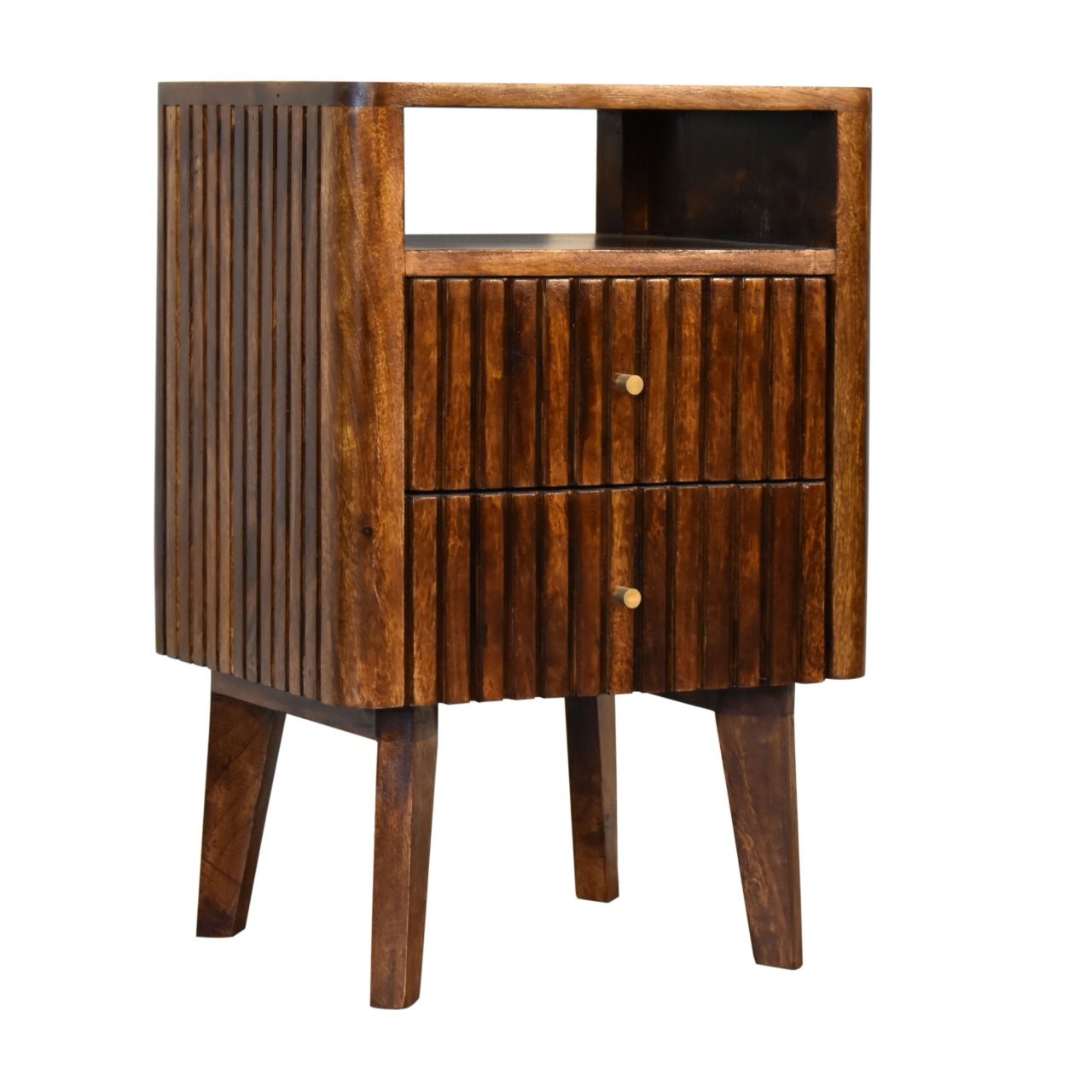 Reeve - Nightstand, 2 Drawers - Chestnut