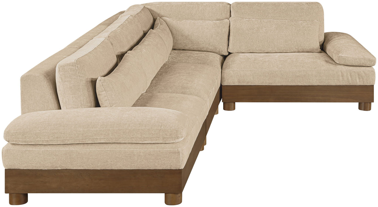 Turin - Chenille Fabric Upholstered Modular Sectional - Beige